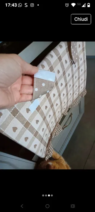 Tessuto per forno a quadri con cuori