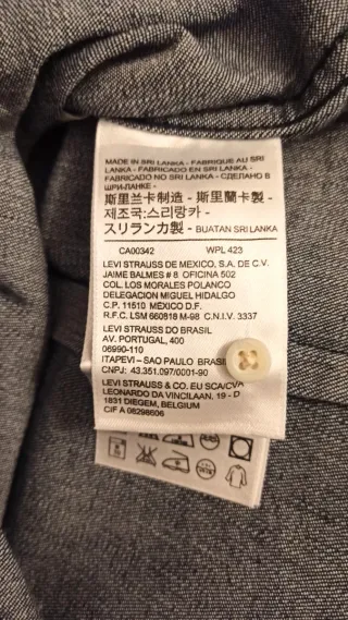 Camisa tejana Levi's azul