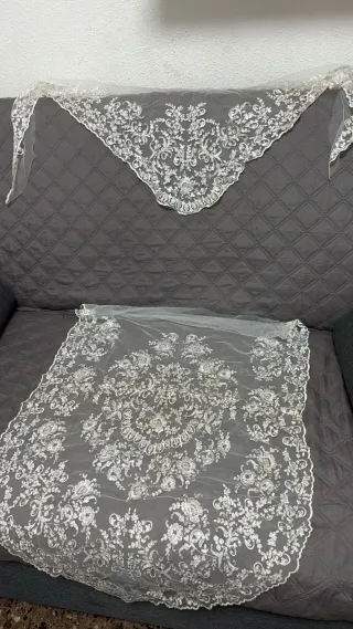 Manteletas Falleras Niña Plata