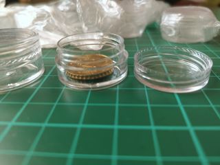 48 mini cajas acrílicas transparentes 29x16 mm