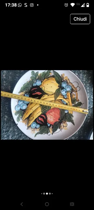 Set 5 Piatti Decorativi Frutta