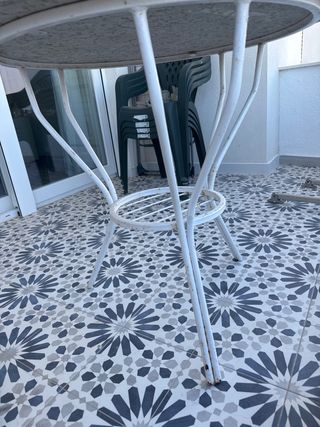 Mesa redonda mármol terraza 80cm