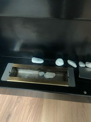 Estufa bioetanol negra chimenea