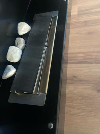 Estufa bioetanol negra chimenea