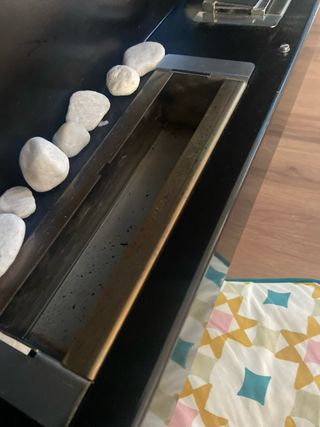 Estufa bioetanol negra chimenea