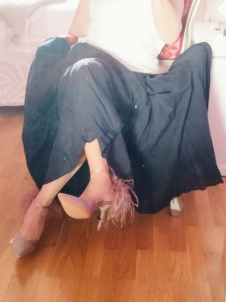 Vestido largo elegante doble tejido