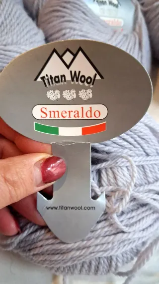10 Gomitoli Lana Titan Wool Smeraldo Grigio