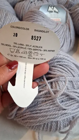 10 Gomitoli Lana Titan Wool Smeraldo Grigio