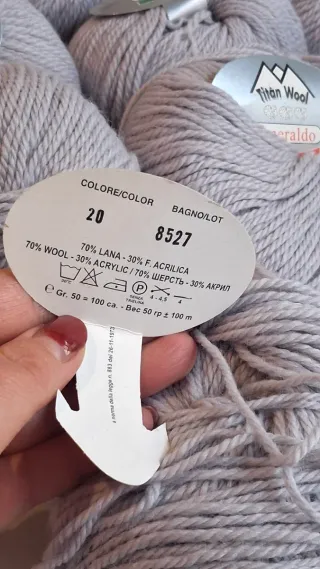 10 Gomitoli Lana Titan Wool Smeraldo Grigio