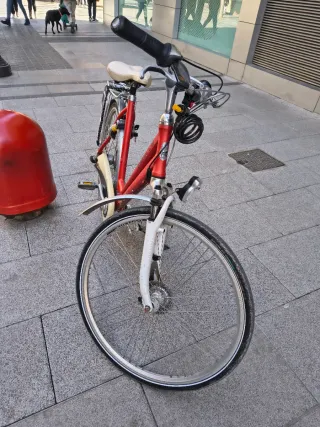 Bicicleta roja Gazelle