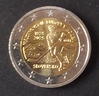 Moneda Conmemorativa Eslovaquia 2025 Hockey