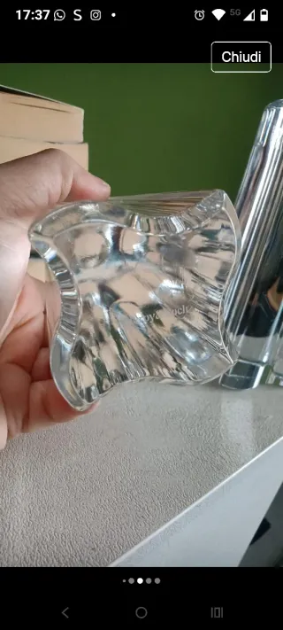 Set 2 Portacandele Vetro Design Moderno