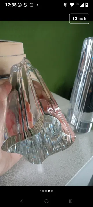 Set 2 Portacandele Vetro Design Moderno