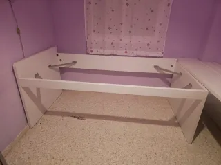 Cama nido 90cm lila y blanca