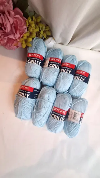 8 Gomitoli Mondial Crilly Azzurro