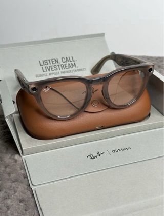 Gafas Ray-Ban Meta Low Bridge Fit Marrón/Gris