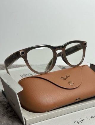 Gafas Ray-Ban Meta Low Bridge Fit Marrón/Gris