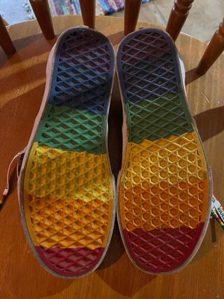 Vans Zapatillas Diseño Arcoíris Pintura