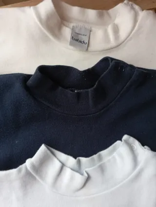 Lote 3 bodys cuello cisne Babidu