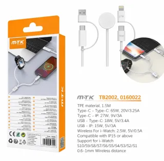 Cavo caricatore 6 in 1 Apple Watch iPhone USB C Pro