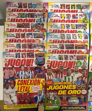 Lote 25 revistas Jugón de Panini