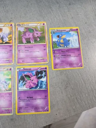 Cartas Pokémon Nidoran, Nidorina, Nidoqueen
