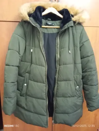 Plumas mujer verde oliva