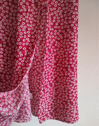 Falda Midi Mujer Flores Verano