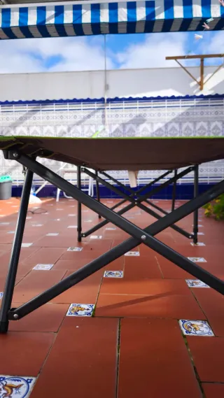 Cama militar plegable gris y verde