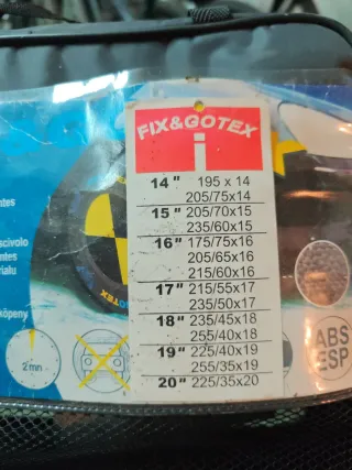 Cadenas de tela para nieve