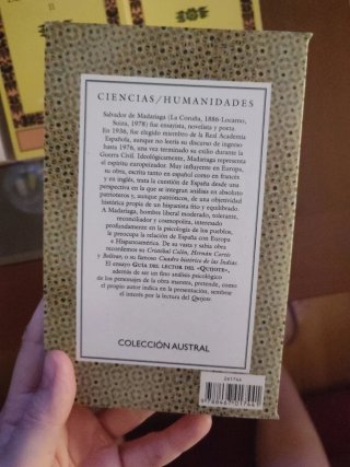 D.Quijote de la Mancha y guía del lector del  Quij