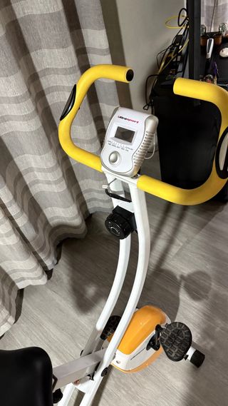 Bicicleta Estática Plegable con Respaldo