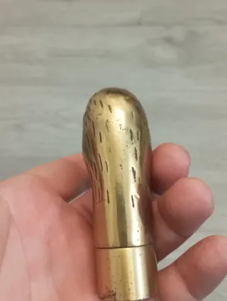 Pomello bastone ottone dorato testa di anatra