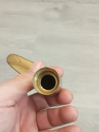 Pomello bastone ottone dorato testa di anatra