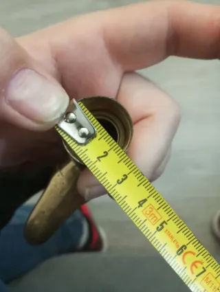 Pomello bastone ottone dorato testa di anatra