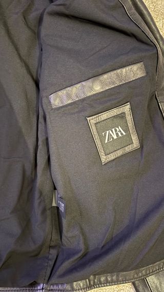 Chaqueta de piel auténtica Zara hombre