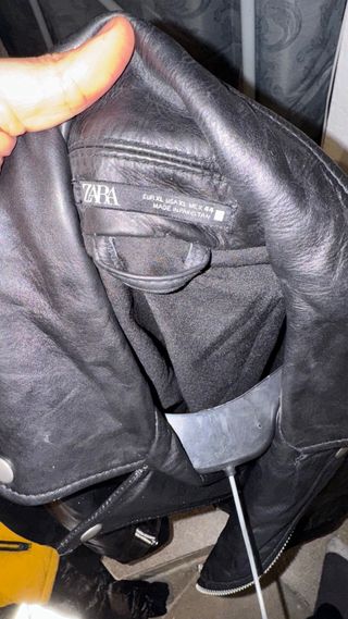 Chaqueta de piel auténtica Zara hombre