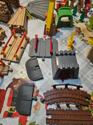 Set de tren de madera - piezas
