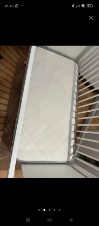 Cuna colecho bebé con osito y luna