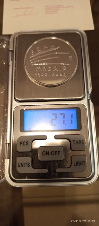 250,7gms 999,0 Plata 10 monedas Real Madrid cente