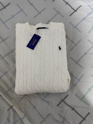 Jersey Polo Ralph Lauren Blanco Trenzado