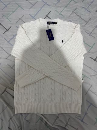 Jersey Polo Ralph Lauren Blanco Trenzado