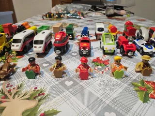 Set trenes madera y figuras