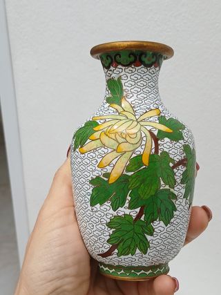 Coppia Vasi Cinesi Vintage Cloisonné