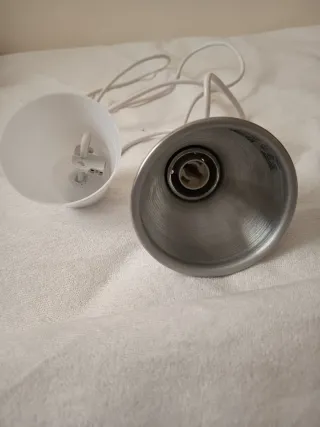 Lámpara colgante metal y plástico