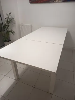 Mesa comedor extensible IKEA blanca