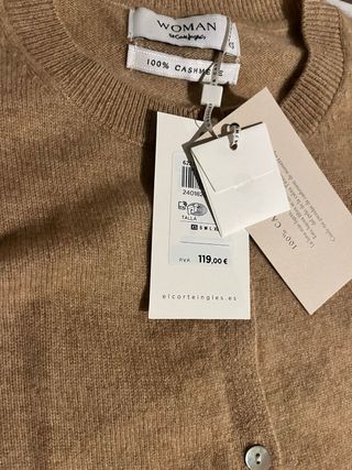 Cárdigan mujer nuevo con etiquetas El Corte Ingles