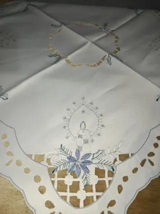 2 Tapetes Navideños con Vela y Flor