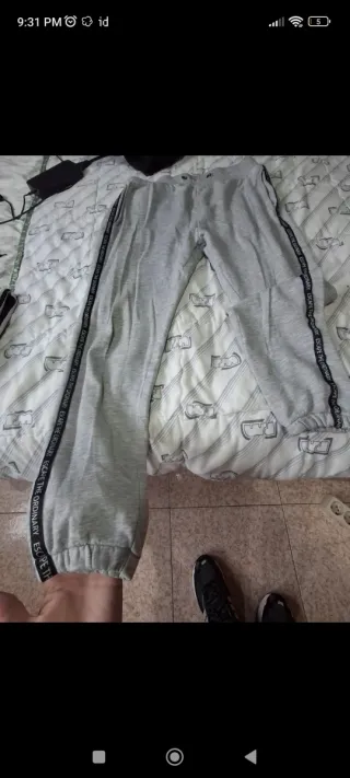 Bershka Sudadera Jogger Chandal Gris Talla S