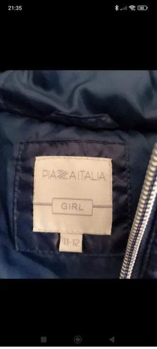Giacca trapuntata blu Piazza Italia 11-12 anni